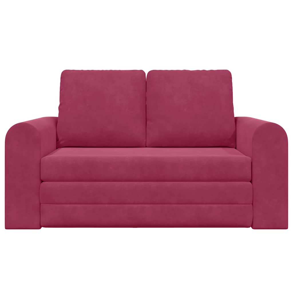 Sofa Bed Wine Red 148 x 71 x 83 cm Velvet